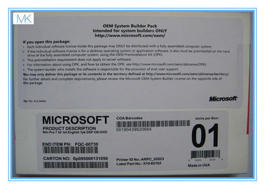 Win 7 Pro OEM Microsoft Update Windows 7 Software 64 Bit Italian / Polish / French / Korean / Japanese Package