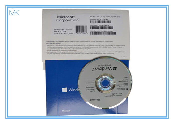 32/ 64 Bit Upgrade Windows 7 Professional SP1 Comes With Disk And COA English Activation