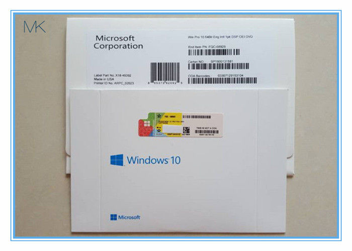 MS Windows 10 Pro OEM Pack original Sticker system installation activation online