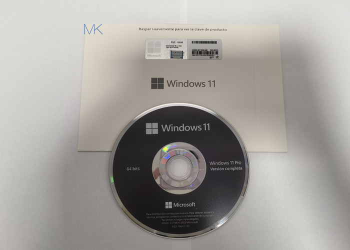 22H2 version Microsoft Windows 11 Professional Dvd Full Package with Spanish installation data