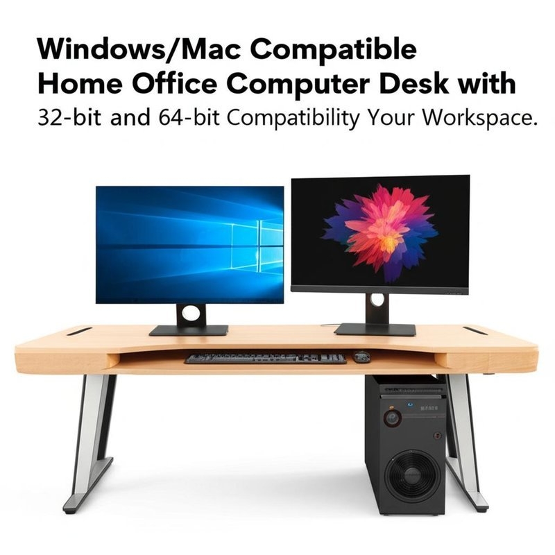 Windows/Mac Compatible Home Office Computer Desk with 32-bit and 64-bit Compatibility Upgrade Your Workspace