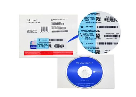 16 Core DVD Microsoft Windows Server 2022 Standard OEM Genuine 64 Bit